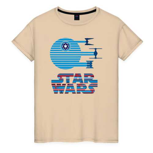 Футболка женская ВсеМайки Star Wars бежевая 4XL в Tom Tailor